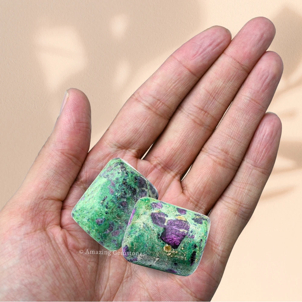 Tumbled Ruby Zoisite Crystals Stones (1 oz)