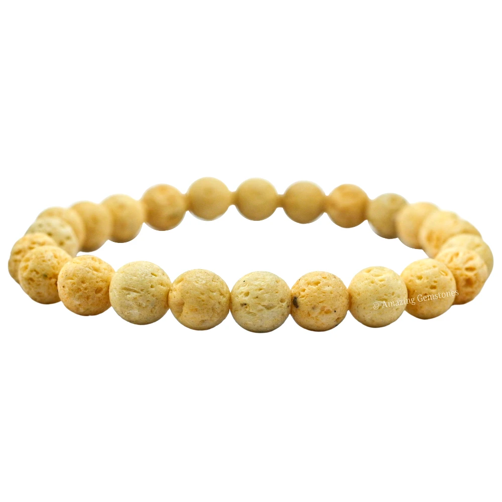 Cream Lava Bracelet (Strechable)