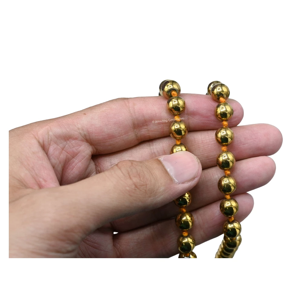 Golden Hematite Mala (Hand Knotted)