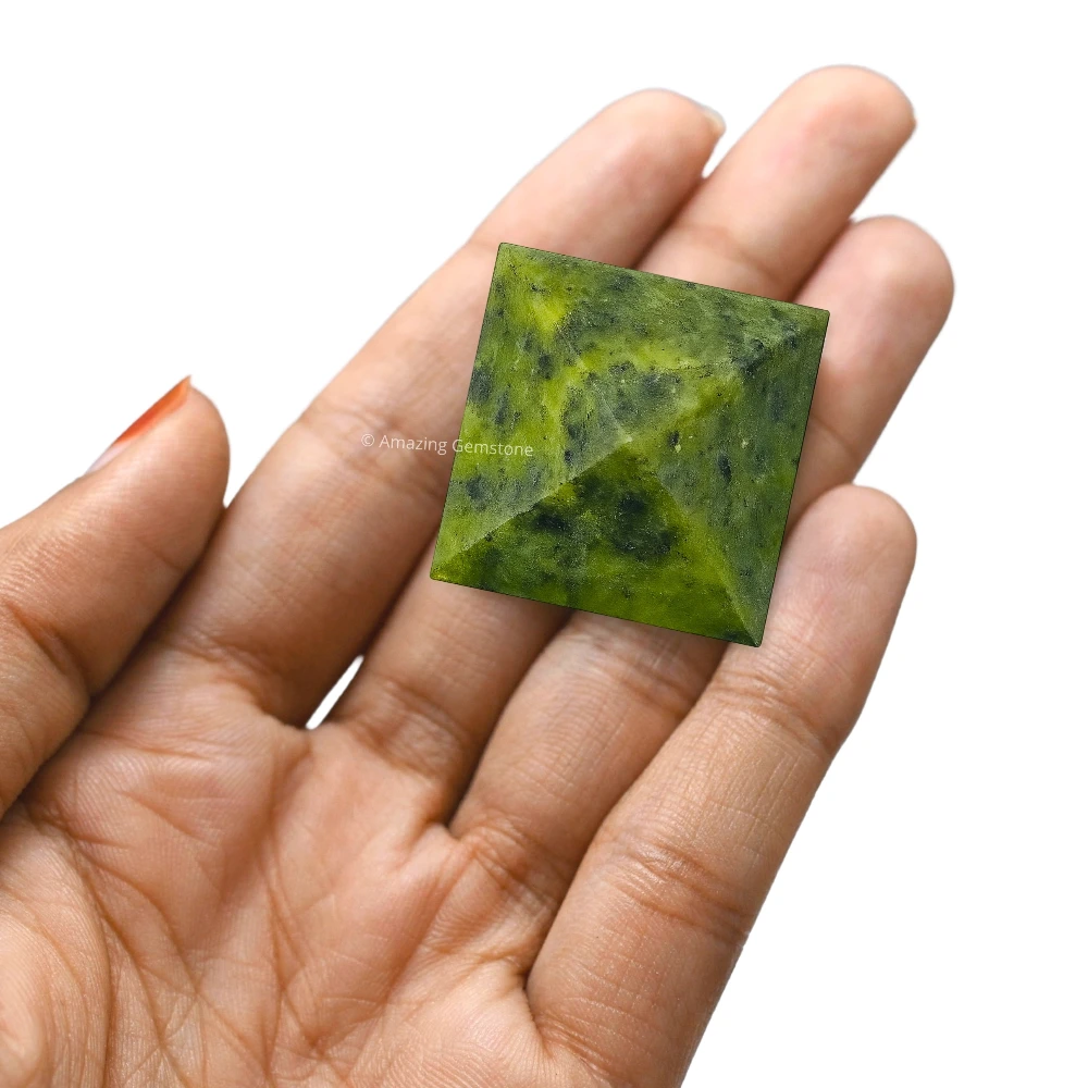 Green Jade Pyramid (1 Inch)