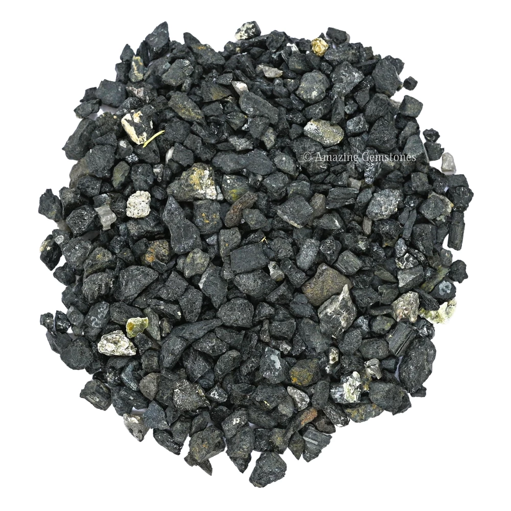 Black Tourmaline Chips (1LB)