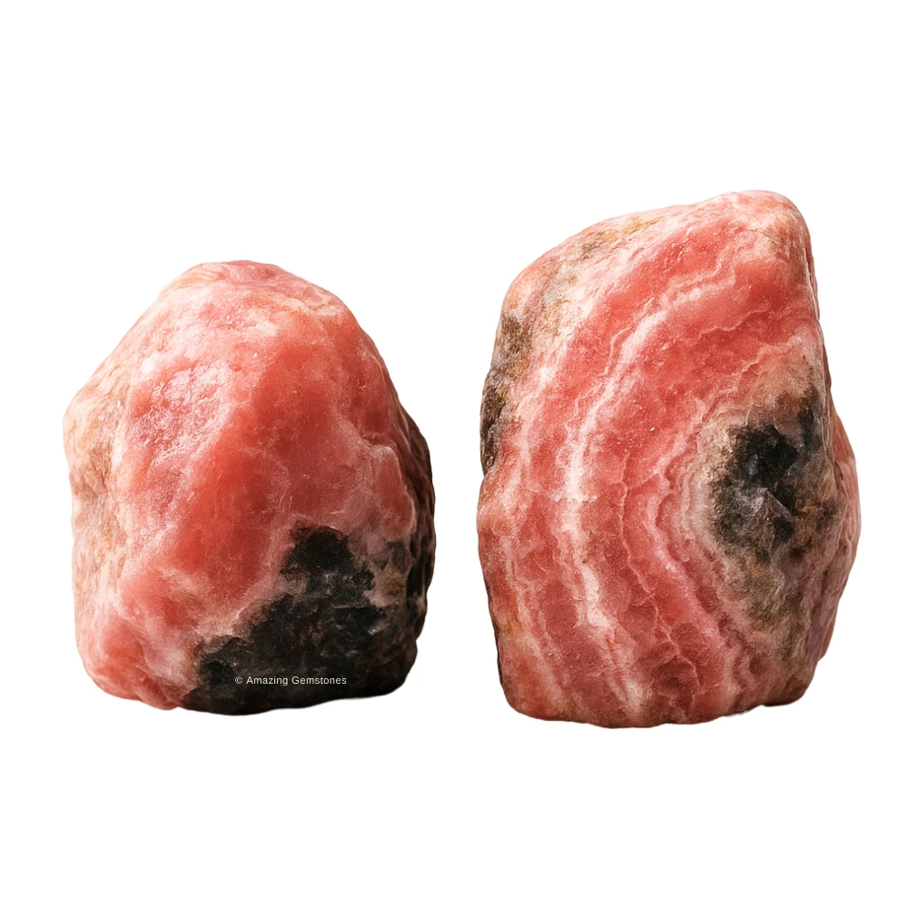 Rhodochrosite Raw Crystals (2 Pieces)