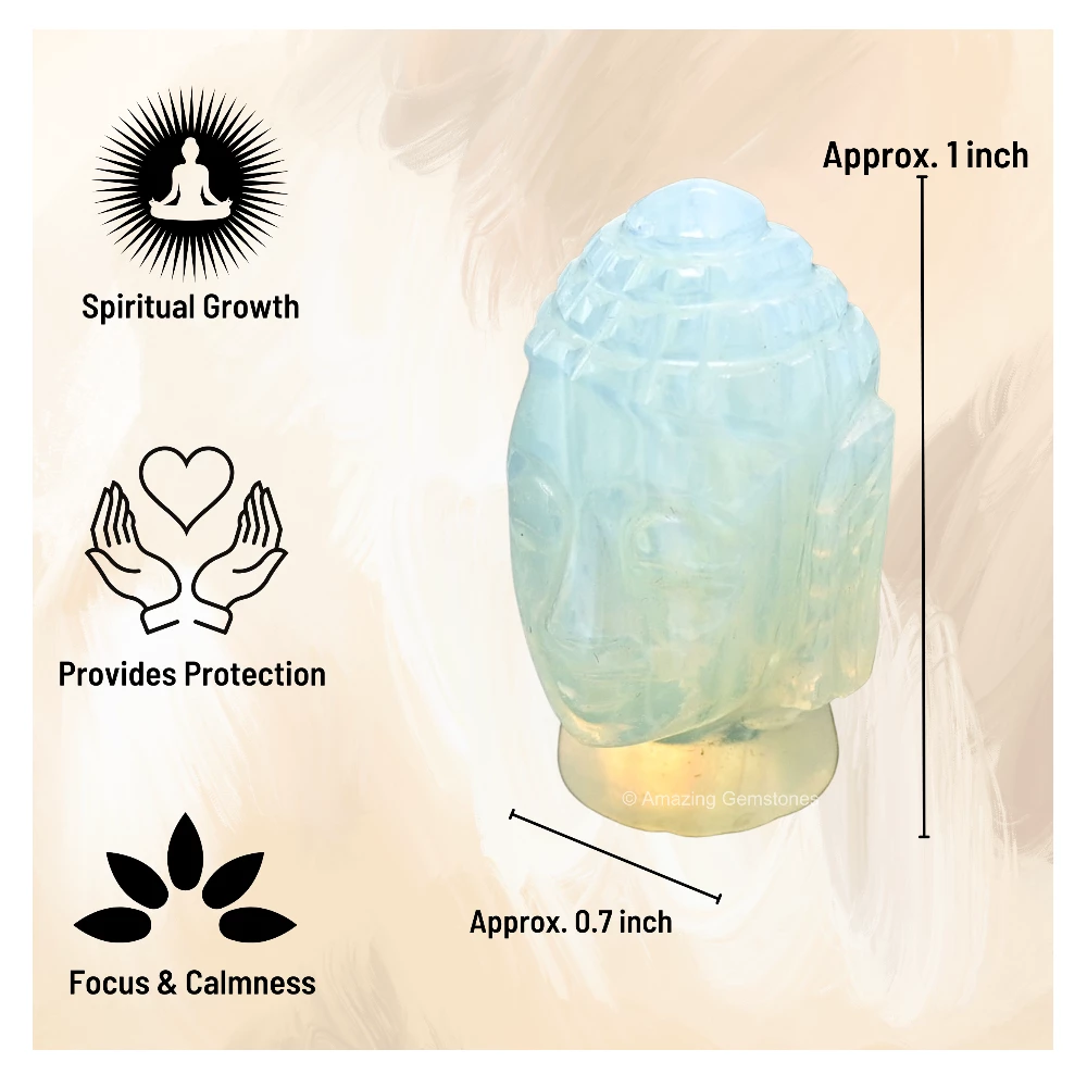 Opalite Buddha Head