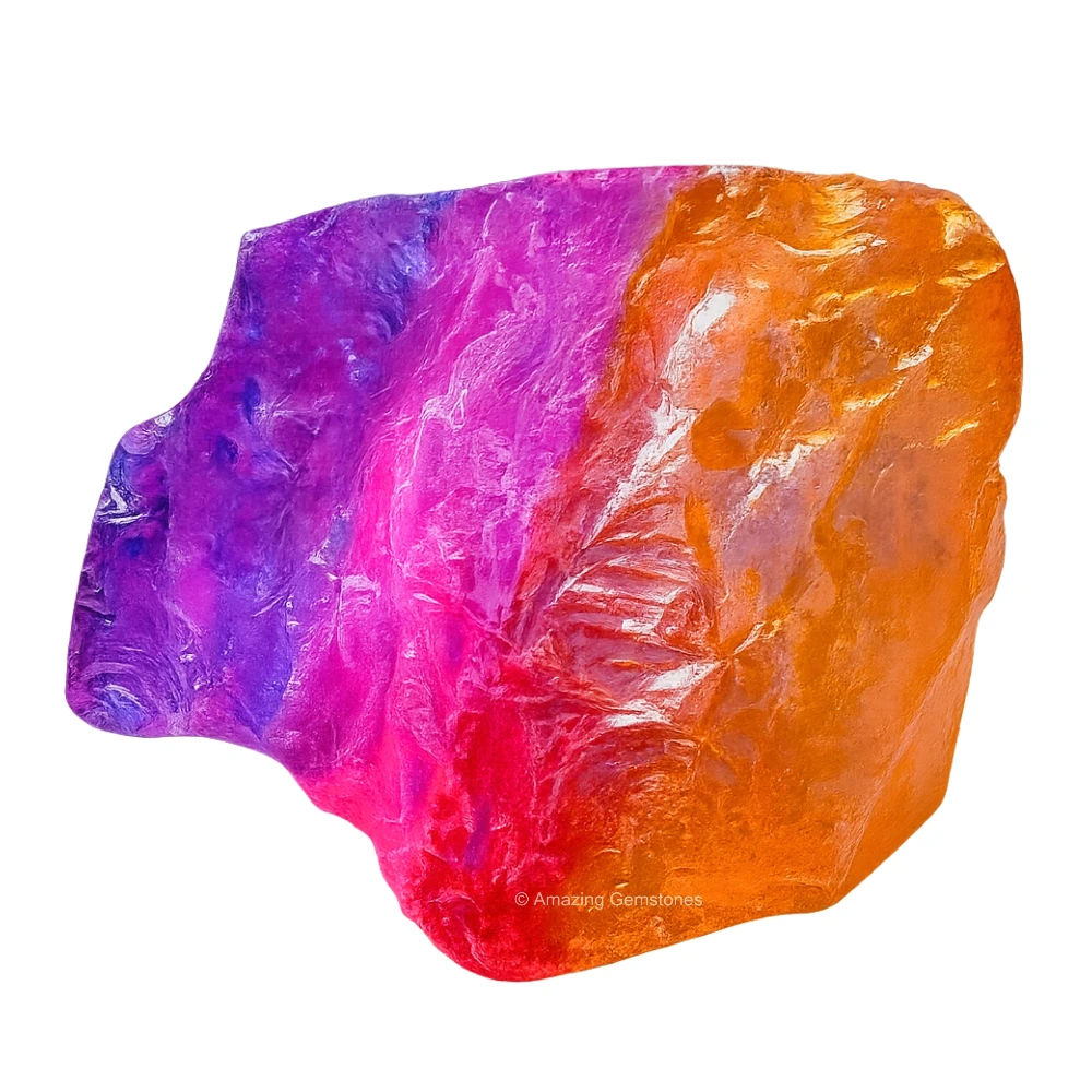 Tangerine-Rose-Amethyst Aura Quartz Raw Crystals (1 LB)