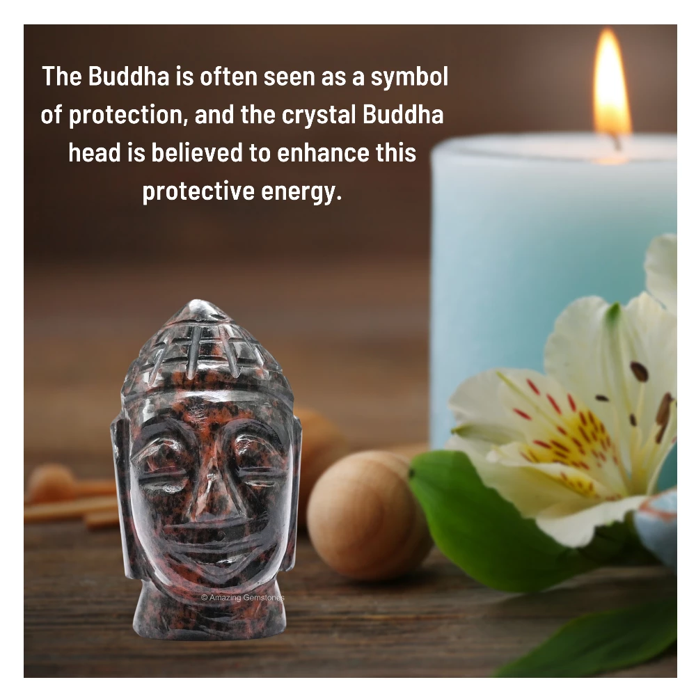Mahogany Obsidian Buddha Head