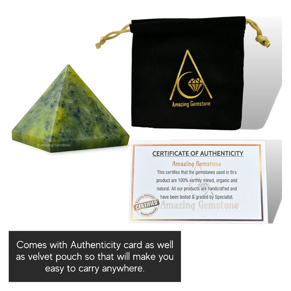 Green Jade Pyramid (1 Inch)