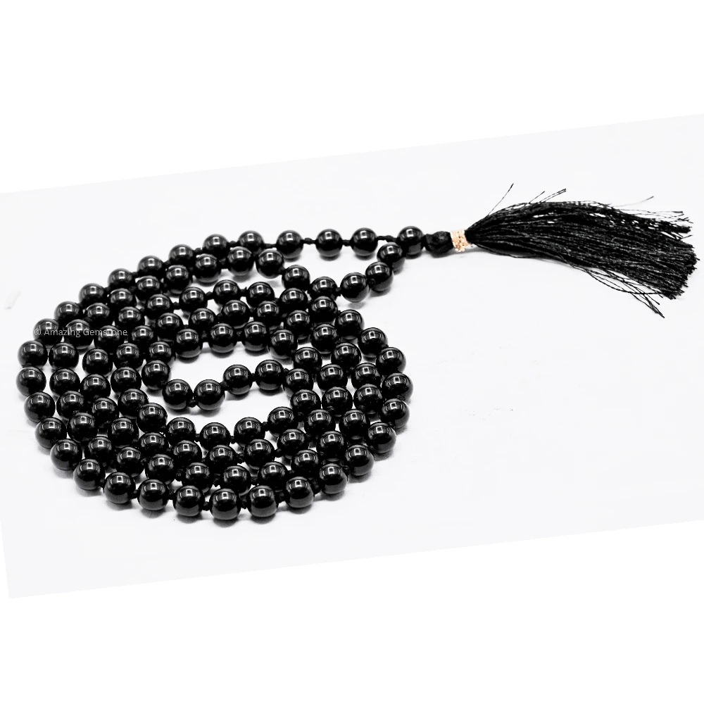 Black Obsidian Mala (Hand Knotted)