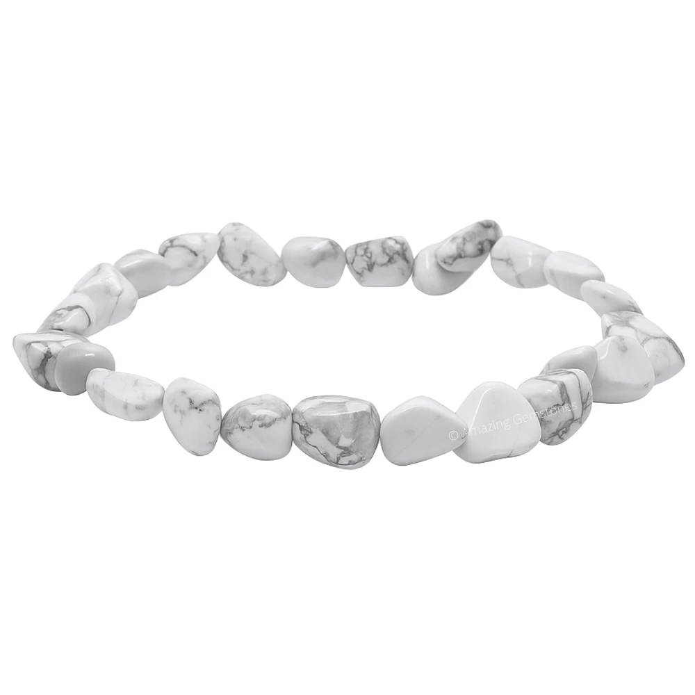 Howlite Tumbled Stone Bracelet (Stretchable)