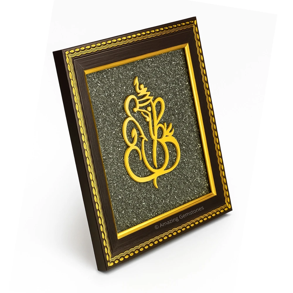 Authentic Pyrite Frame – Vastu Decor (Ganesha)