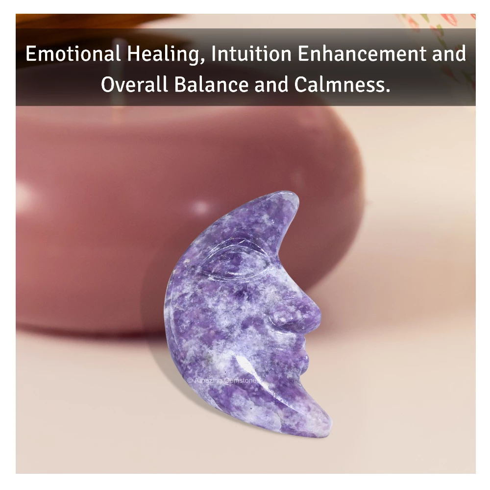 Lepidolite Crescent Moon