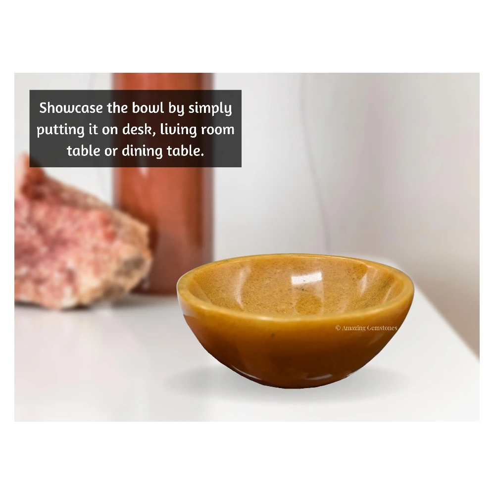 Yellow Jasper Crystal Bowl - 2 Inch