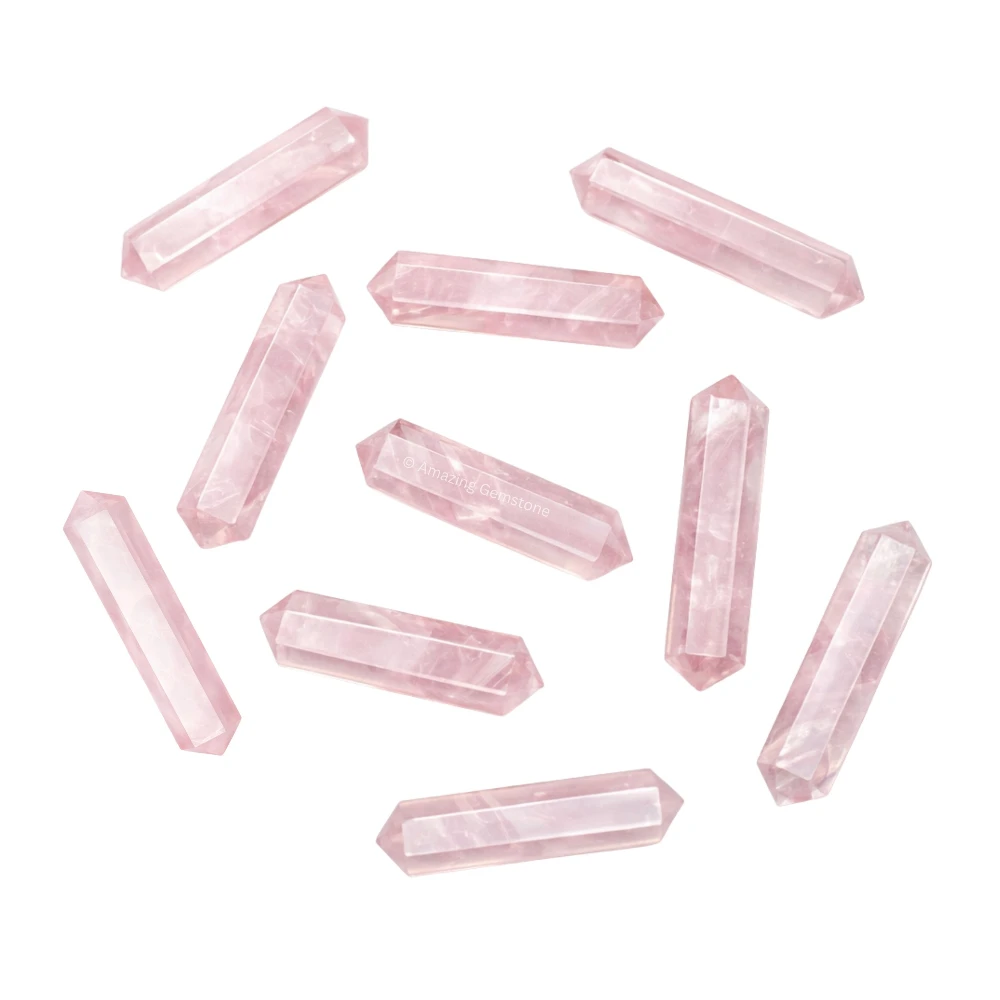 Rose Quartz Pencil Points (Double Terminated) (Set of 3)