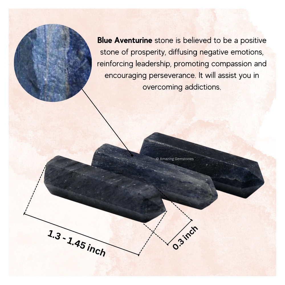 Blue Aventurine Pencil Points (Set of 10)