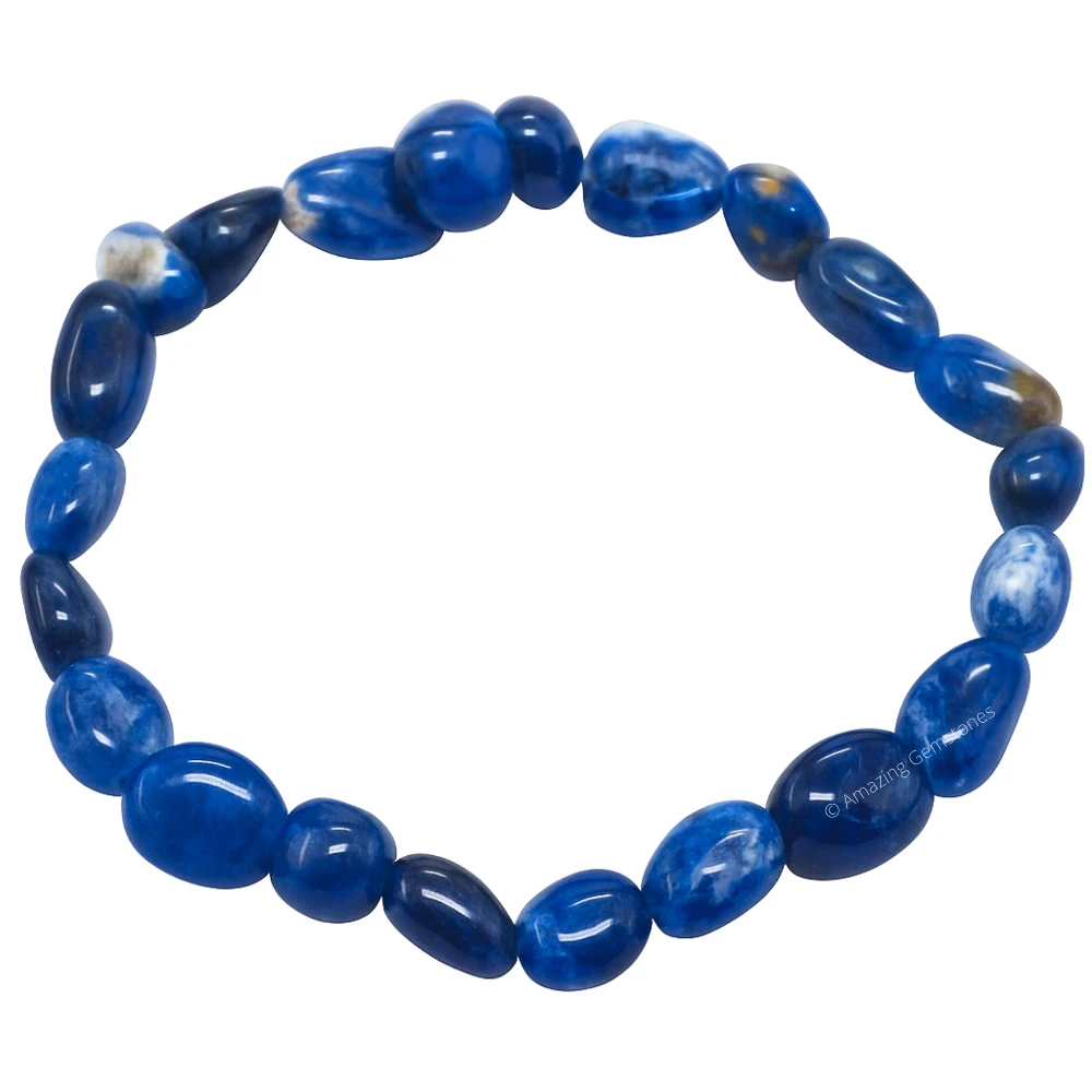 Sodalite Tumbled Stone Bracelet (Stretchable)