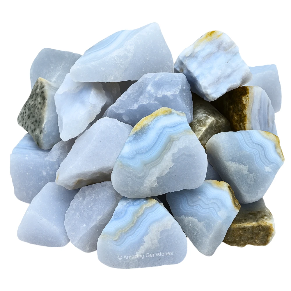Blue Lace Agate Raw Crystals (2 Pieces)