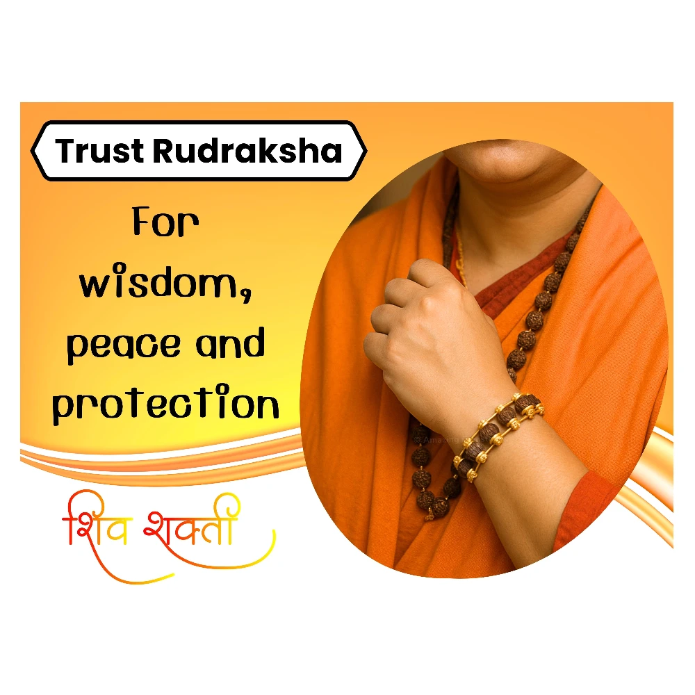 Rudraksha Bracelet (Classic Gold Chain)