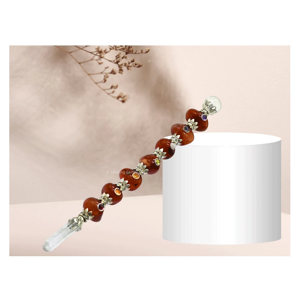 Carnelian Tumbled Healing Crystal Wand