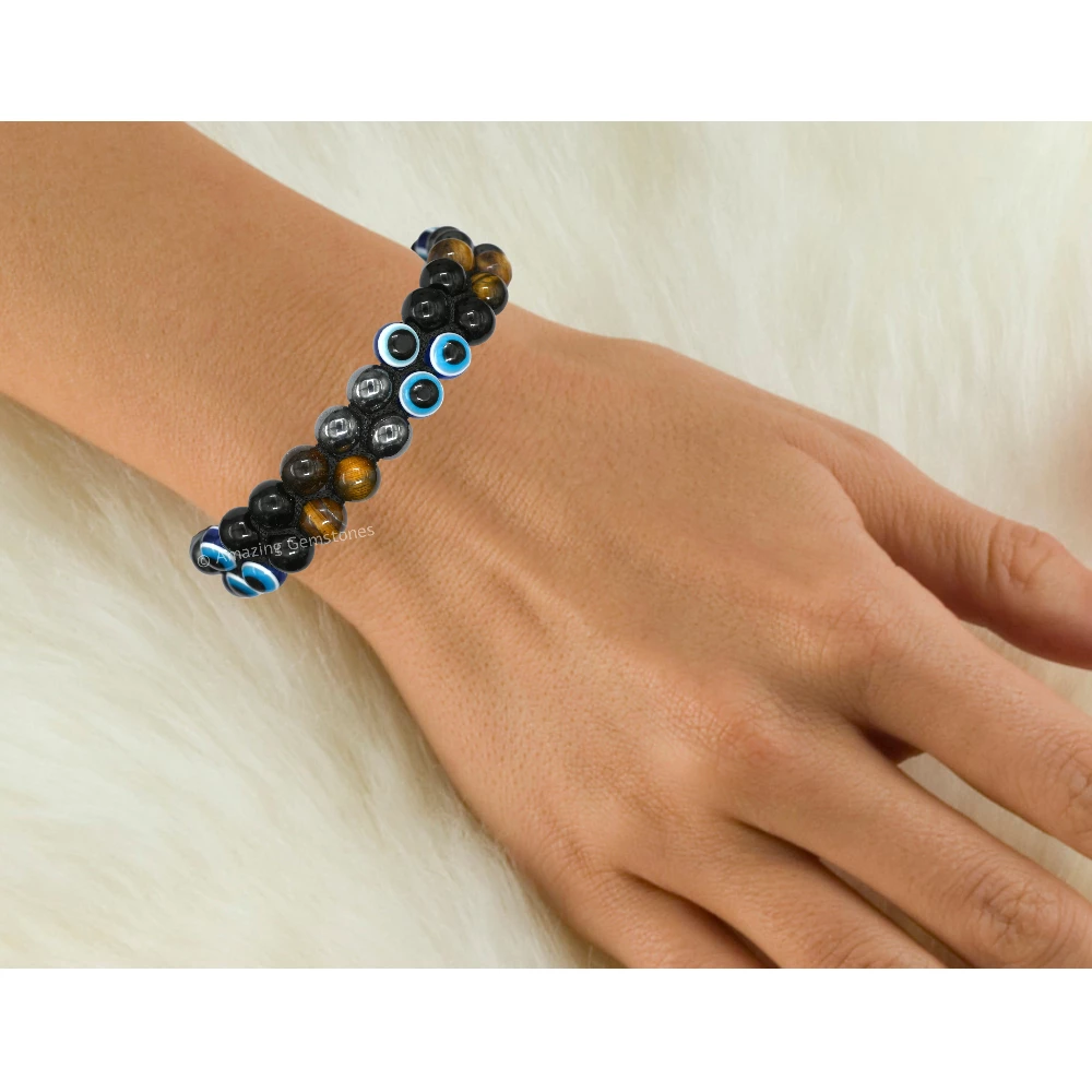Evil Eye Bracelet for Ultimate Protection (Double Layer)