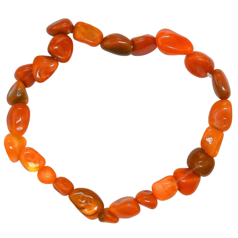 Red Jasper Tumbled Stone Bracelet (Stretchable)