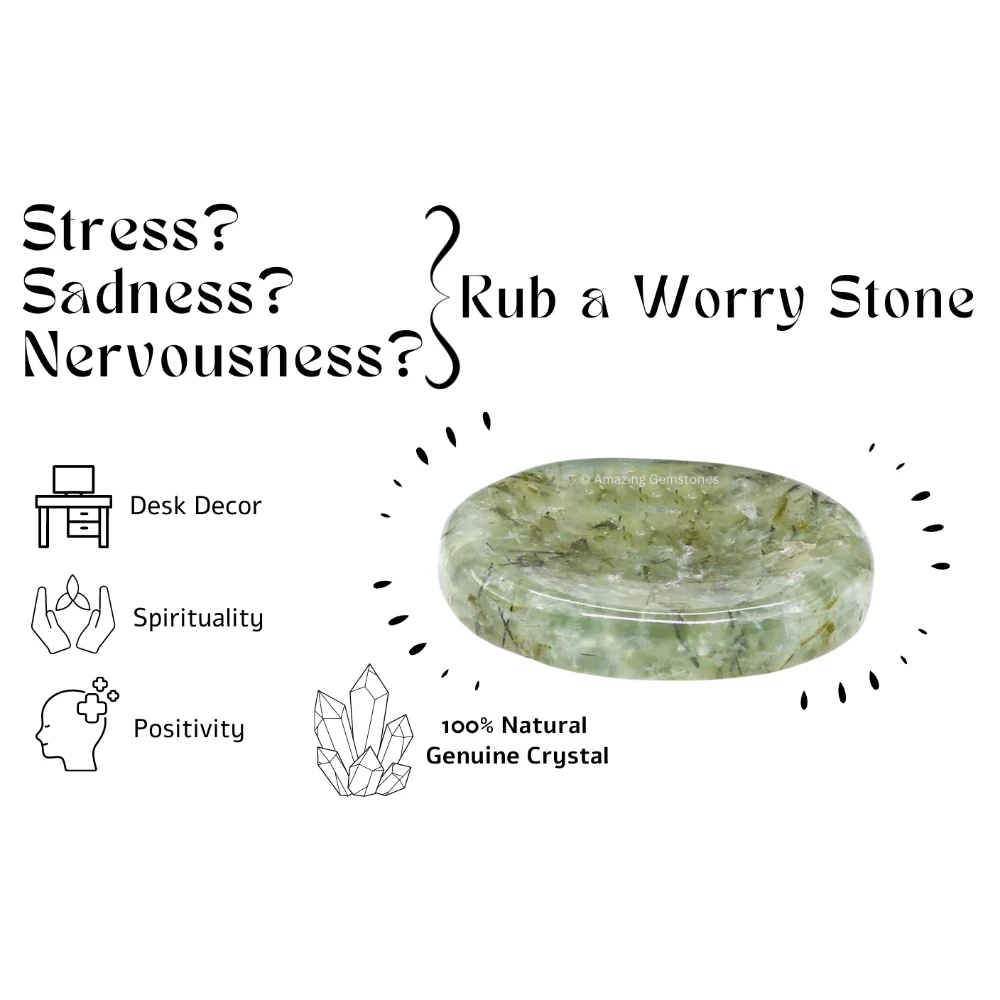Prehnite Worry Stone