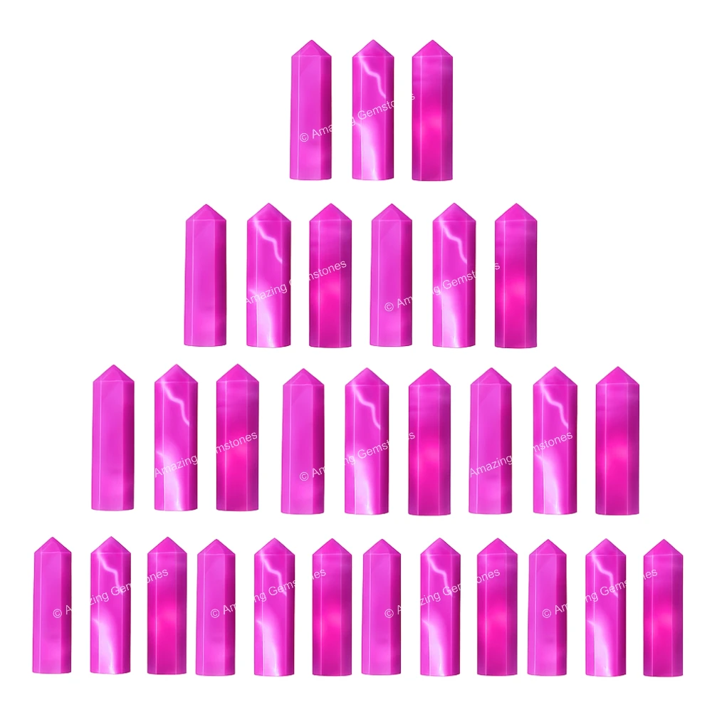 Pink Onyx Pencil Points (Set of 3)