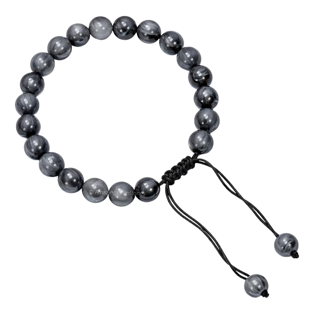 Grey Cats Eye Bracelet (Adjustable)