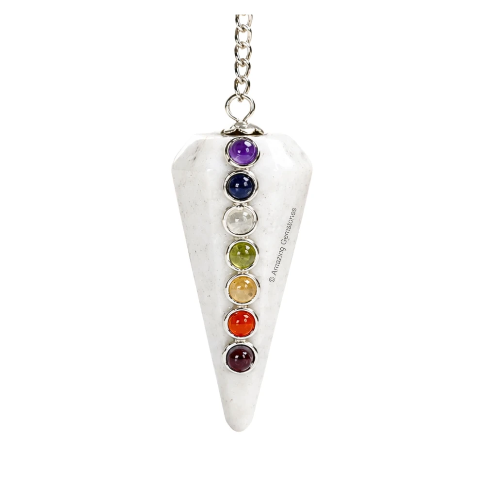 Scolecite Chakra Crystal Pendulum