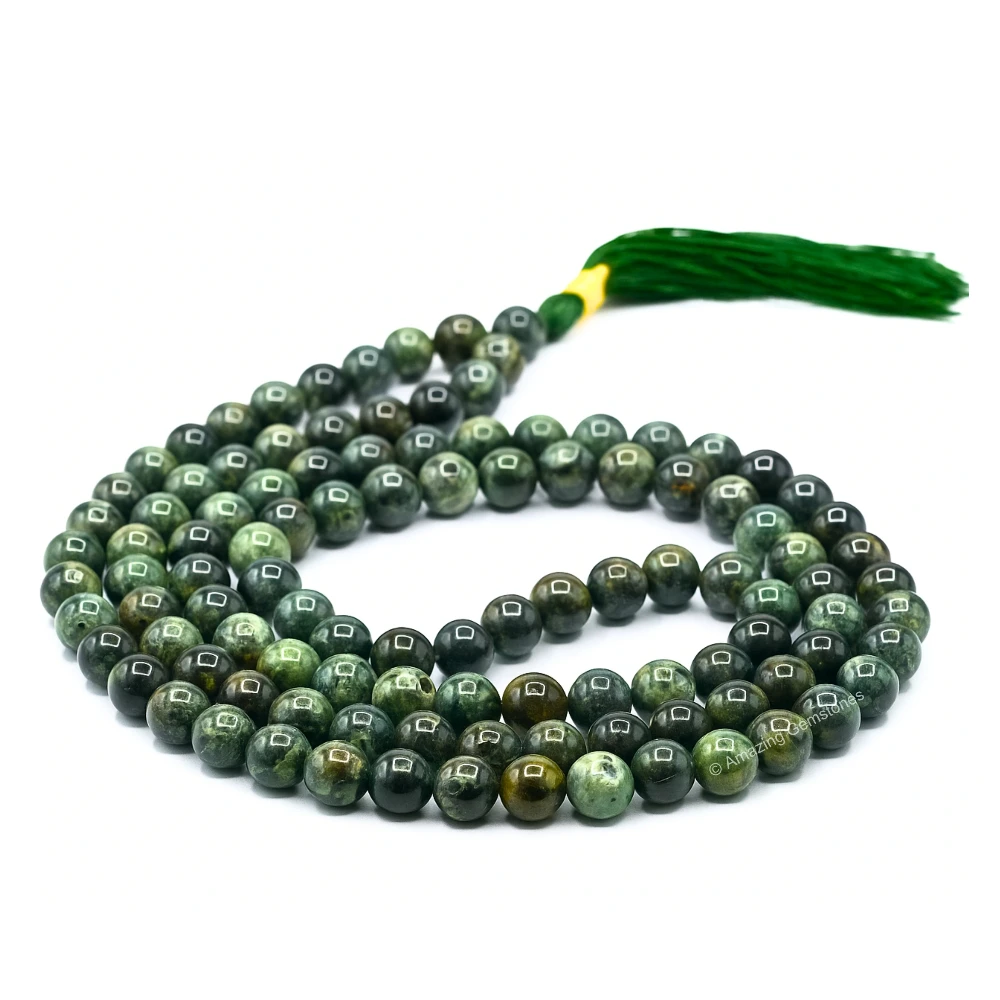 Kambaba Jasper Mala (Without Knot)