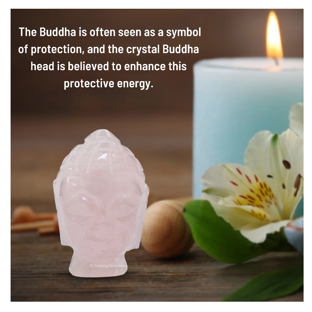 Rose Quartz Buddha Head