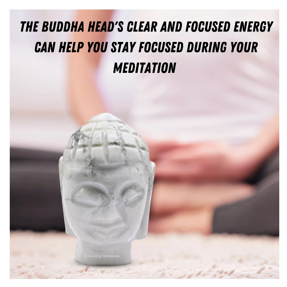 Howlite Buddha Head