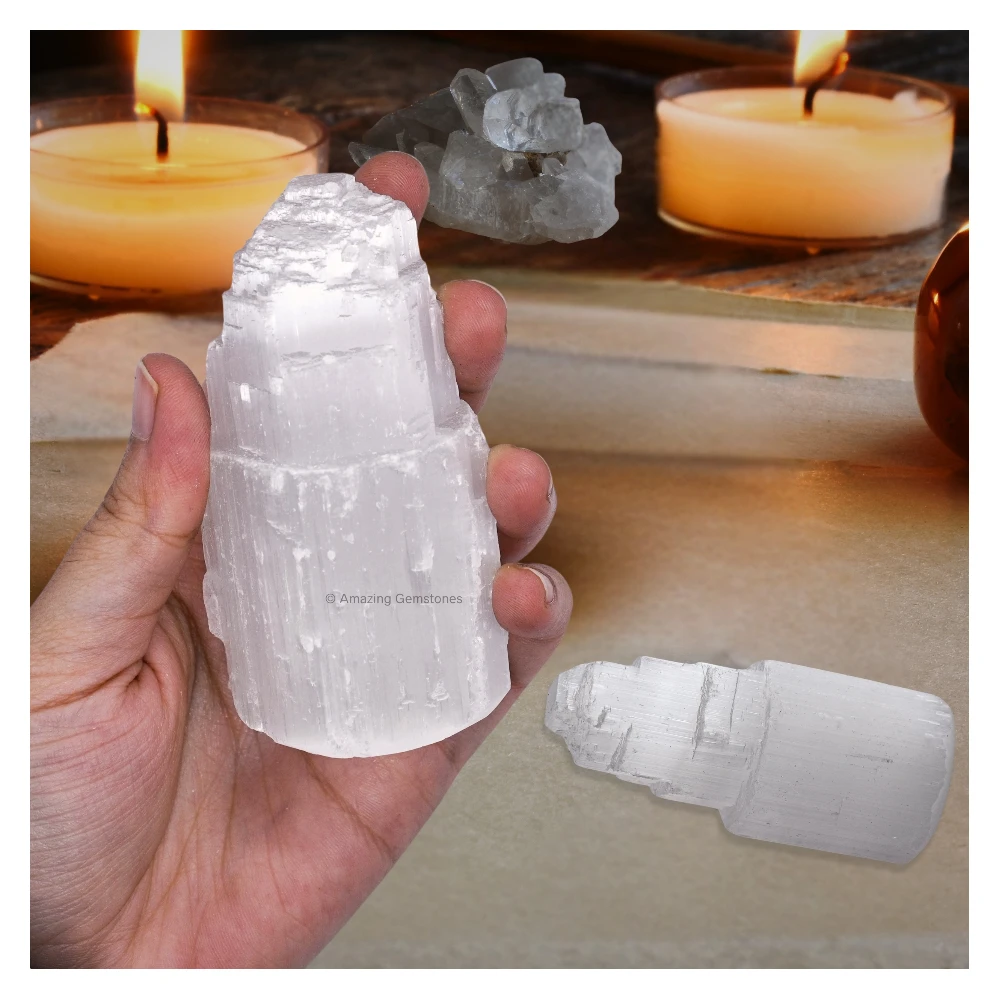 Natural Selenite Tower (8 cm)