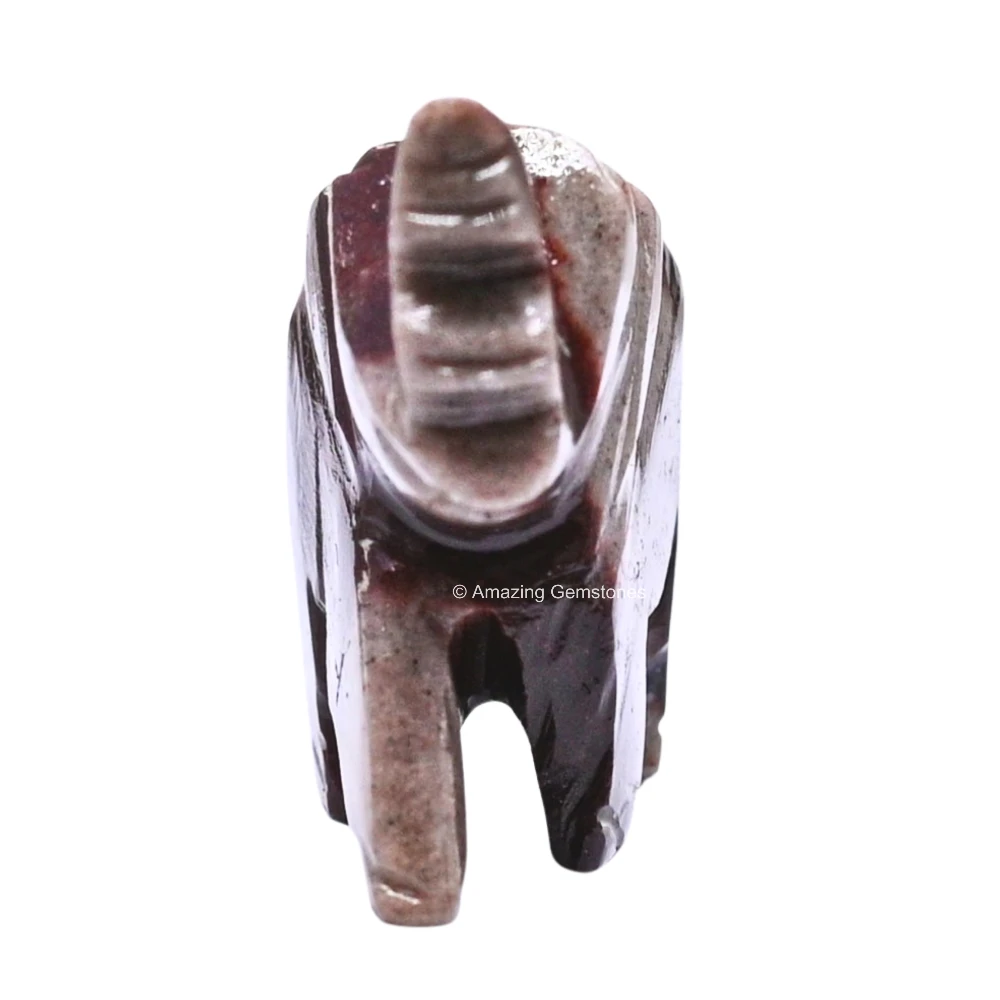 Narmada Shiva Lingam Mini Elephant Crystal Figurine
