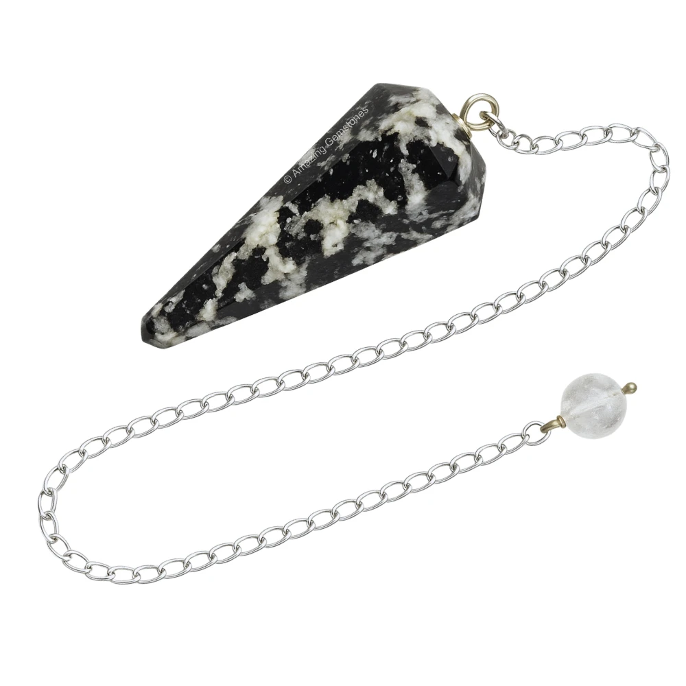 Black and White Tourmaline Pendulum