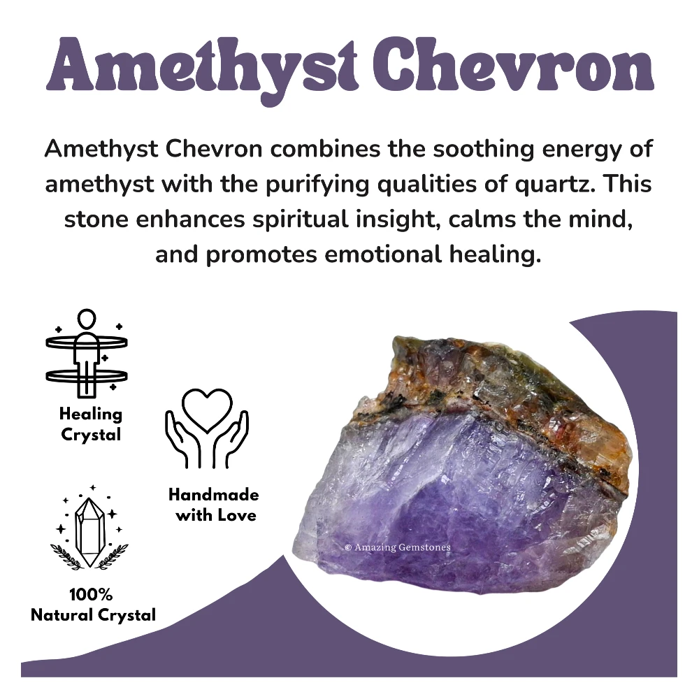 Amethyst Chevron Raw Crystals (1 LB)