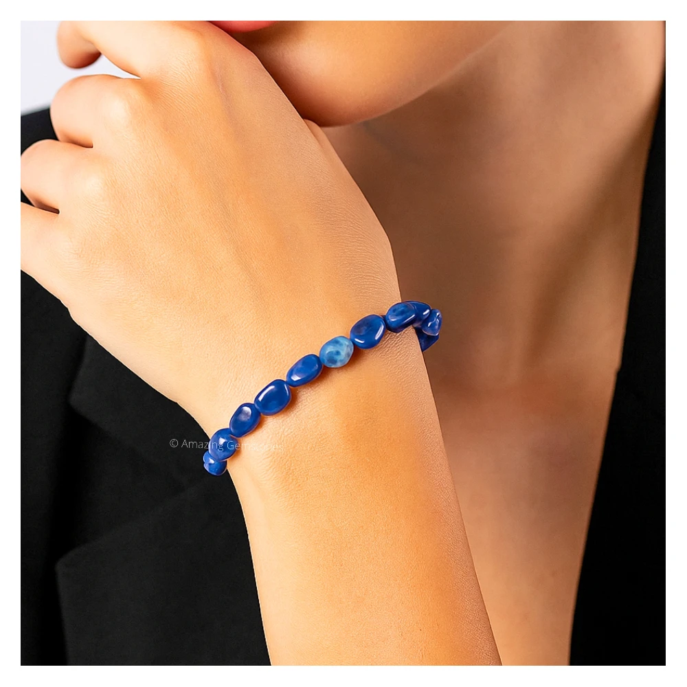 Sodalite Tumbled Stone Bracelet (Stretchable)
