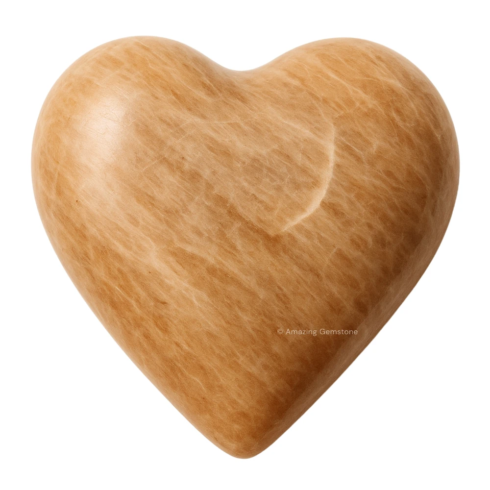 Cream Moonstone Heart