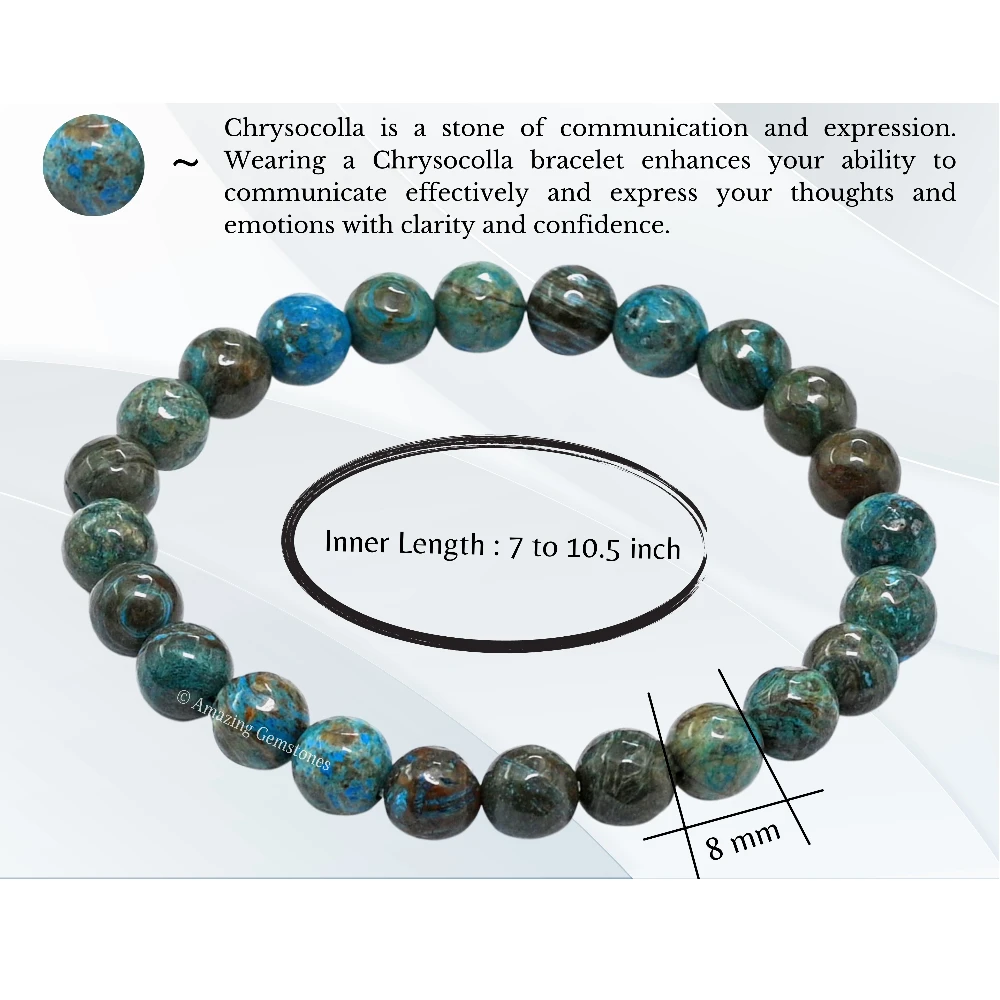 Chrysocolla Bracelet (Faceted-Stretchable)