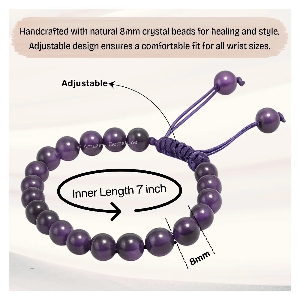 Amethyst Bracelet (Adjustable)