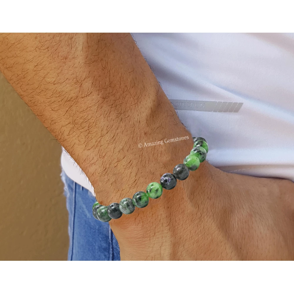 Ruby Zoisite Bracelet (Stretchable)