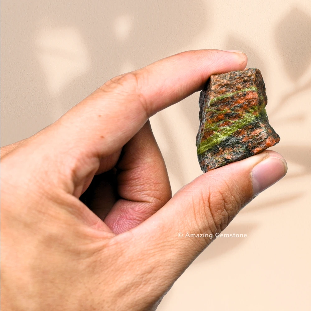 Unakite Raw Crystals (1 LB)