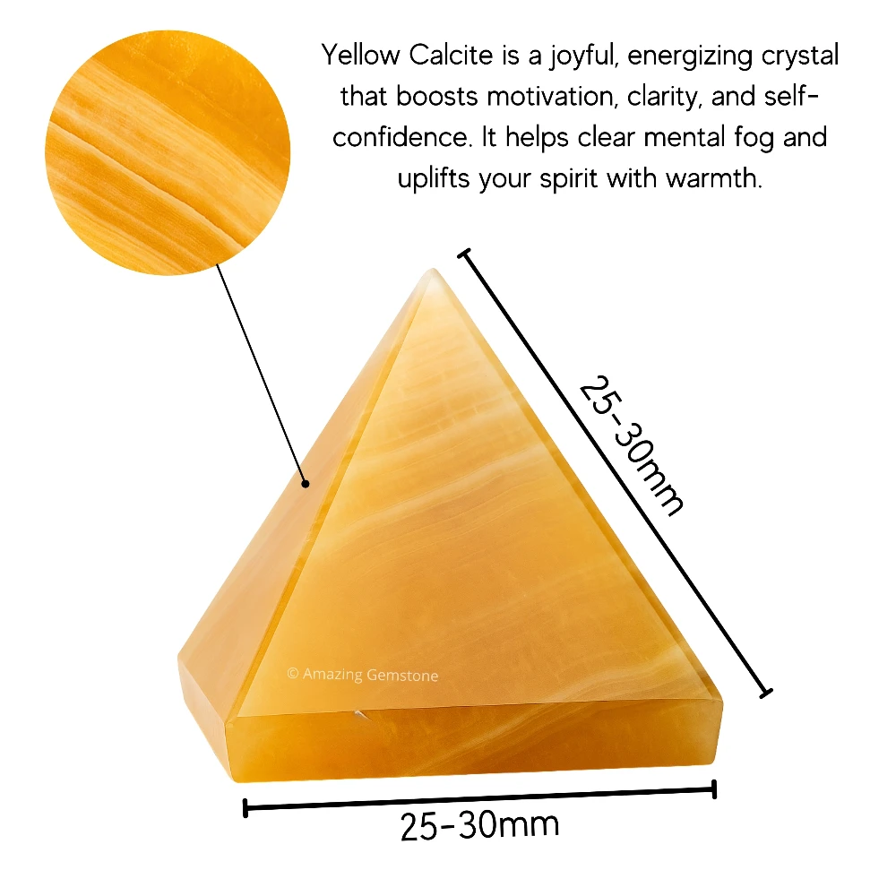 Yellow Calcite Pyramid (1 Inch)