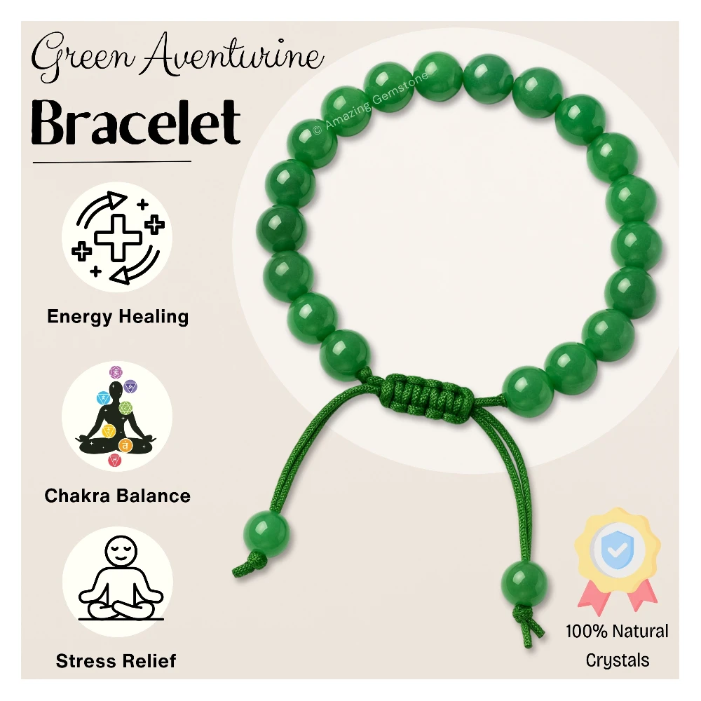 Green Aventurine Bracelet (Adjustable)