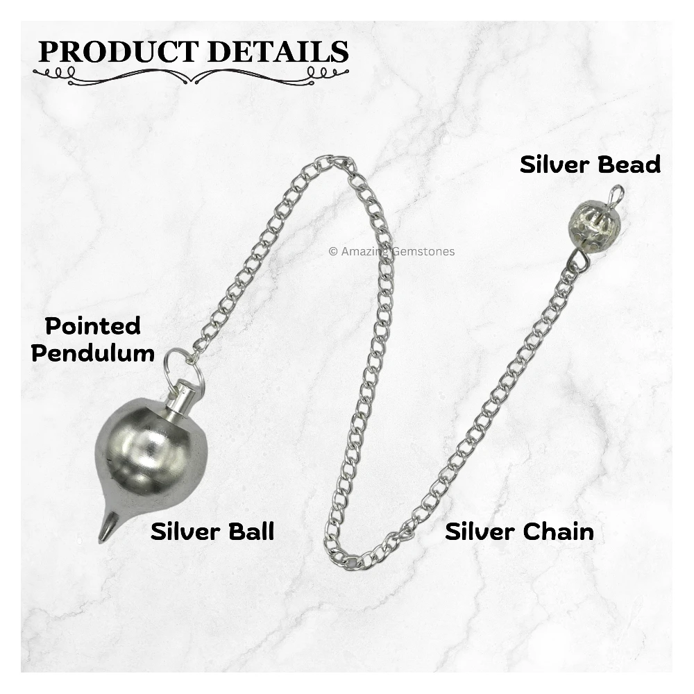 Copper Metal Pendulum - Silver Ball Point (MP59)