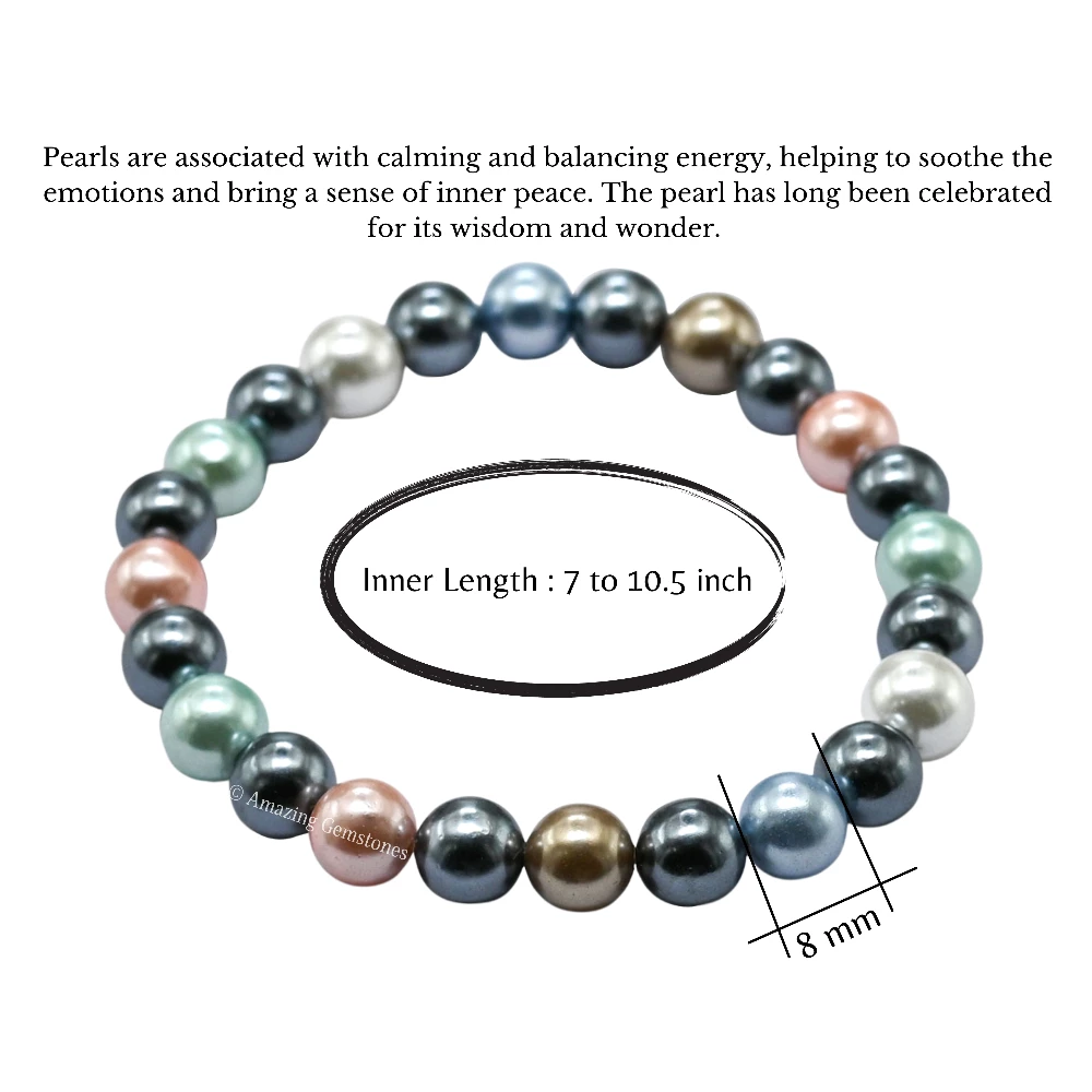 Multi Pearl Bracelet (Strechable)