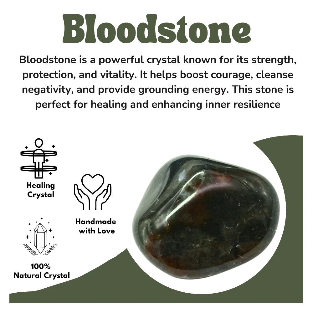 Tumbled Bloodstone Stone Crystals (1 oz)