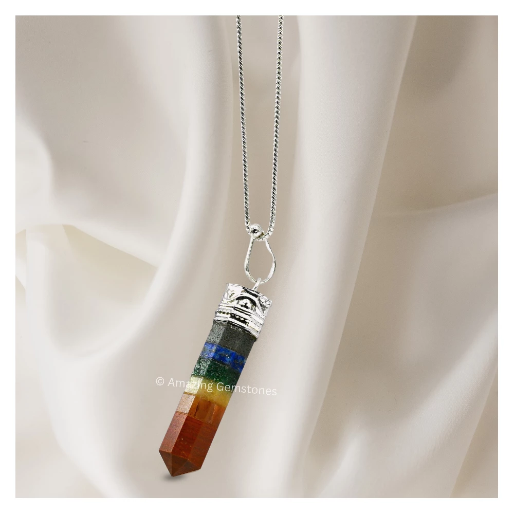 Chakra Necklace - Pencil Point (Silver)