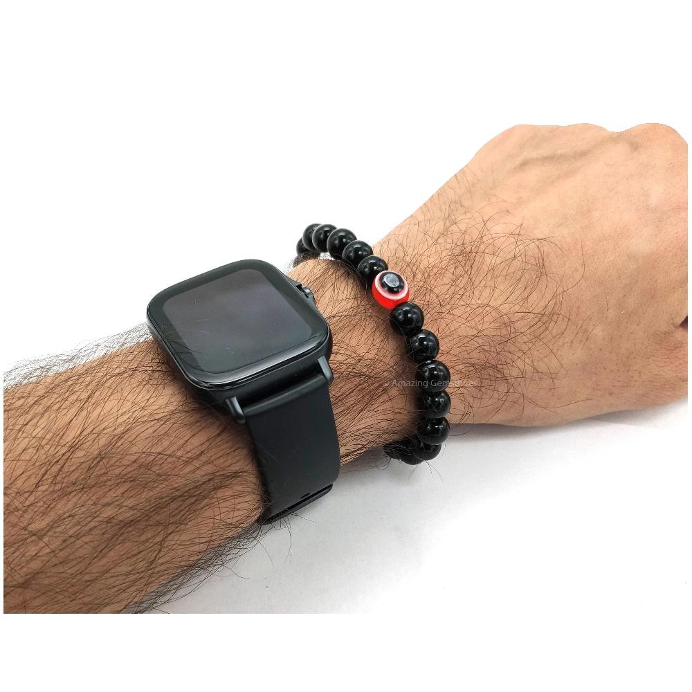 Red Evil Eye and Black Obsidian Bracelet