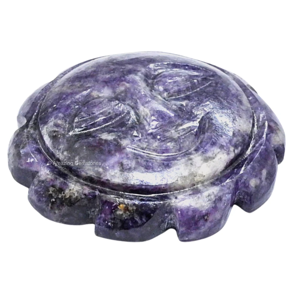 Lepidolite Crystal Sun Face