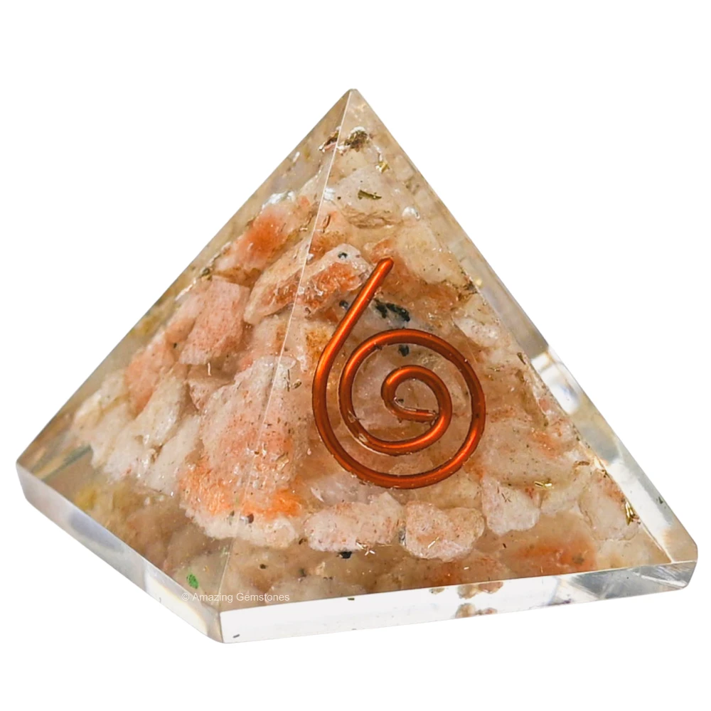 Sunstone Orgone Pyramid - Mini