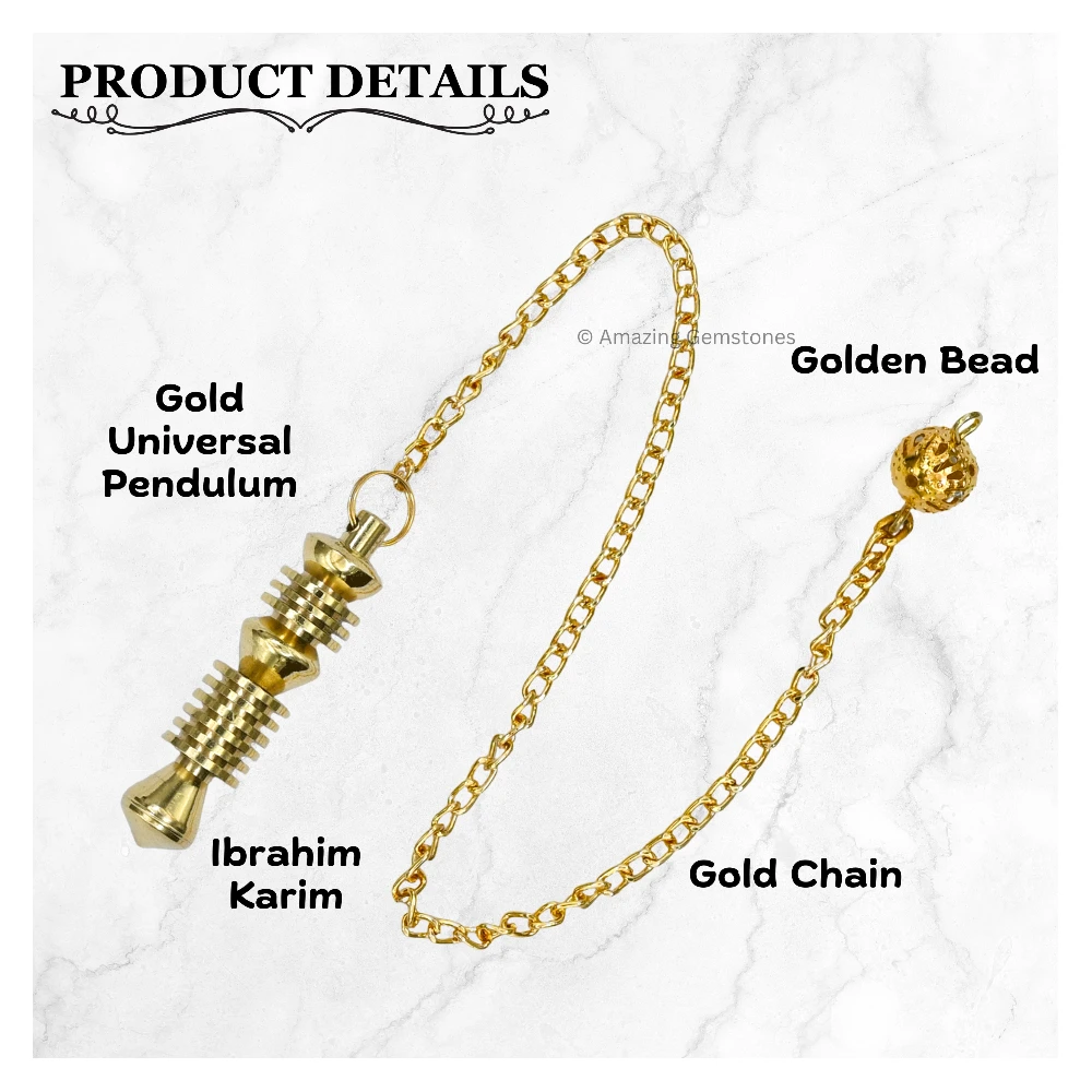 Copper Metal Pendulum - Gold Double ISIS (MP21)